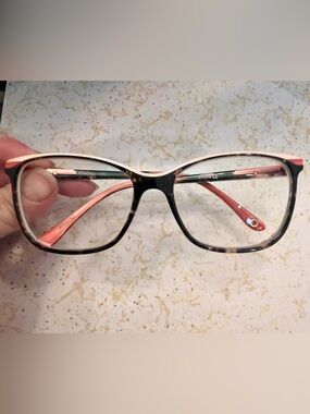 Stylish Etnia O Barcelona Women's Eyeglass Frames - Tayrona, Coral and Black